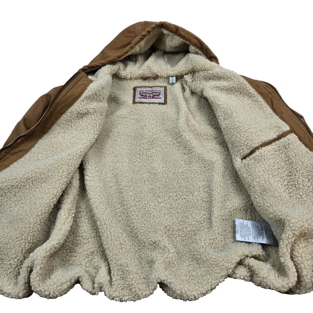 Levi Strauss Tan Thick Fleece Lined Jacket Levi's - Mens‎ Medium